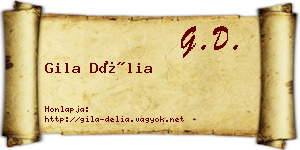 Gila Délia névjegykártya